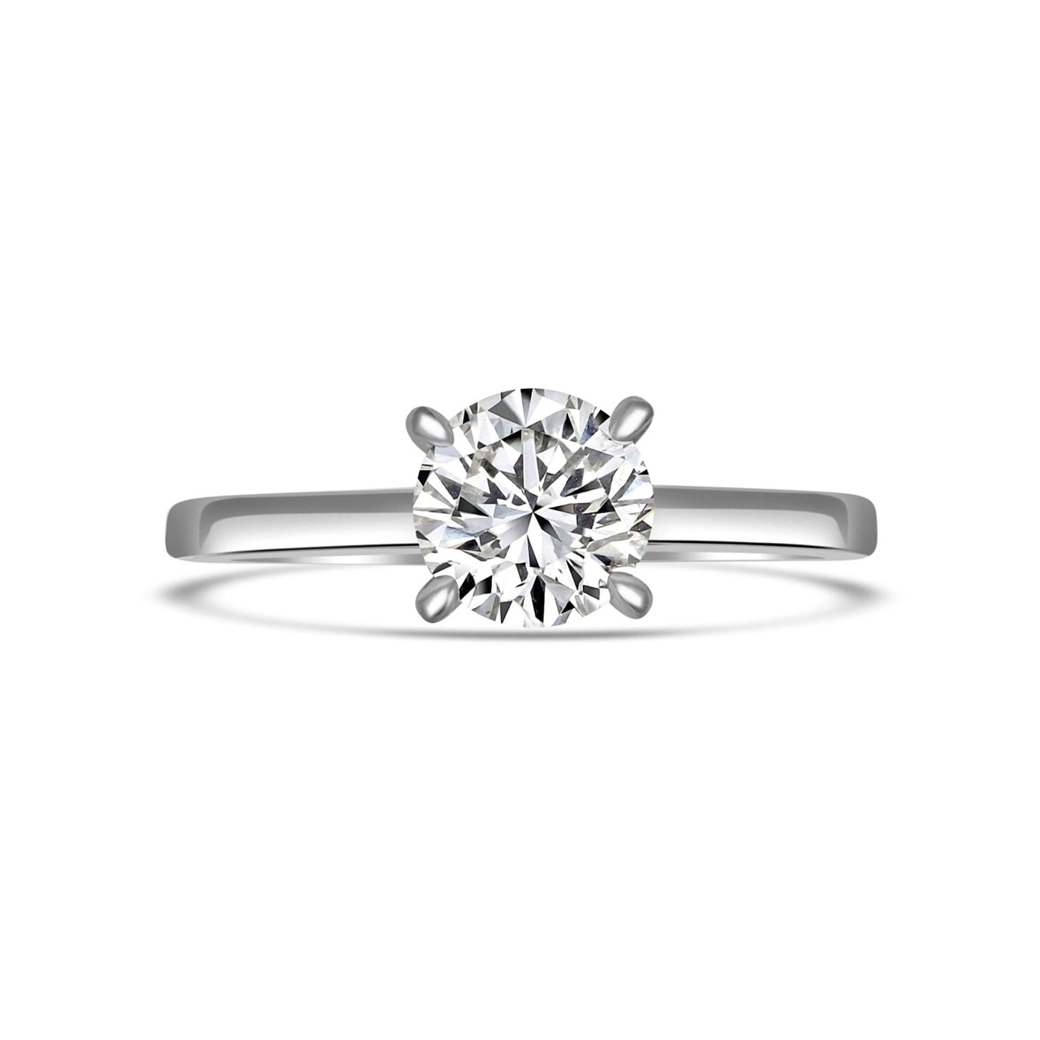Felicity GIA Diamond Solitaire & Hidden Halo 4 Claw Ring